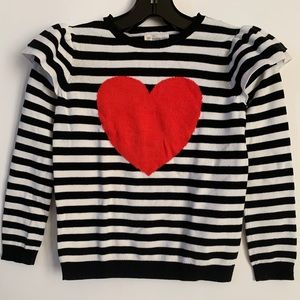 TUCKER+TATE RED HEART KNIT SWEATER